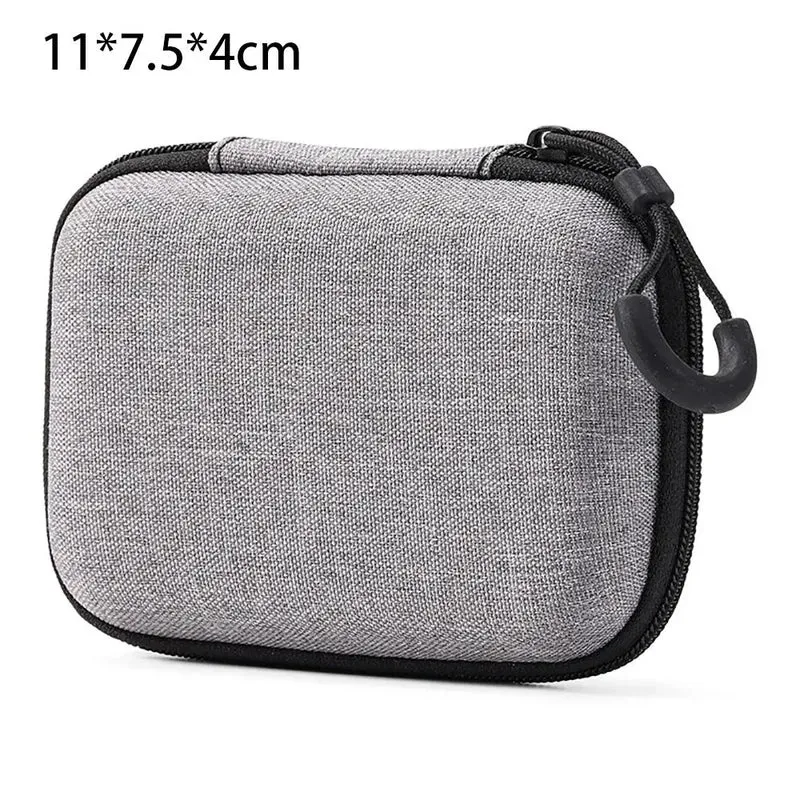 Étui de transport zippé pour console portable, câbles et microSD