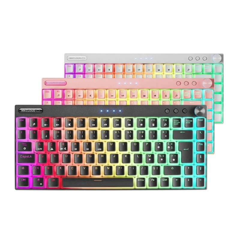 Clavier Mecanique RGB Bluetooth avec Molette - Promotion