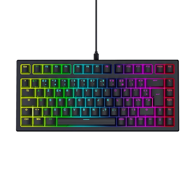 Designed By GG Red Blade 75 Edition QMK ISO FR Black