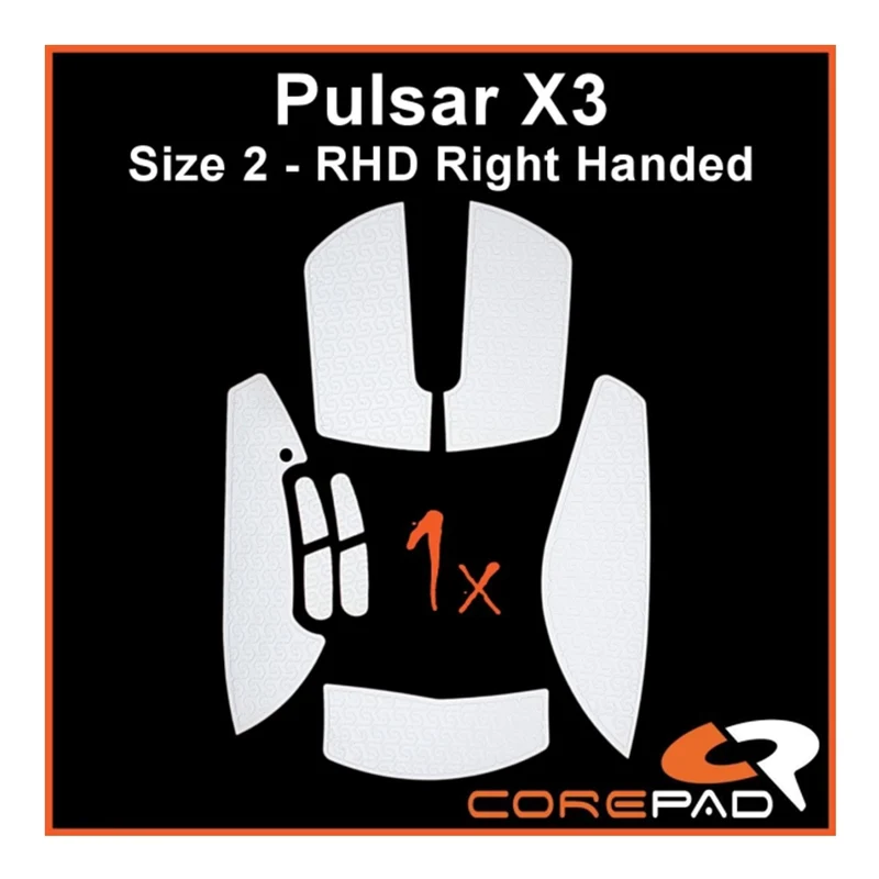 Corepad Grips Pulsar X3 RHD Wireless Soft White