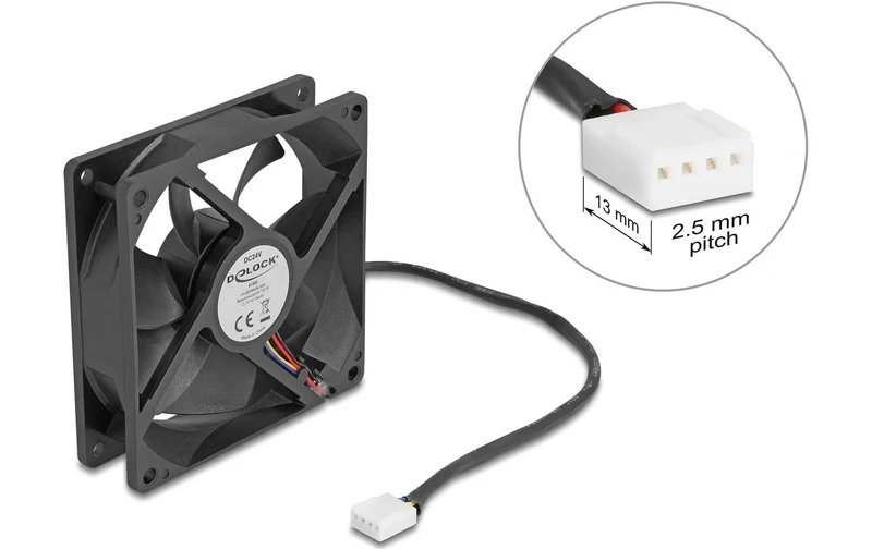 Delock Gehäuselüfter 92x92x25mm, 24V