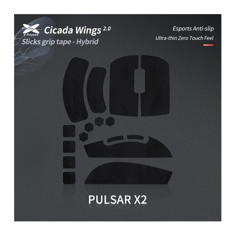 X-Raypad Cicada Wings 2.0 Grips Pulsar X2 Black