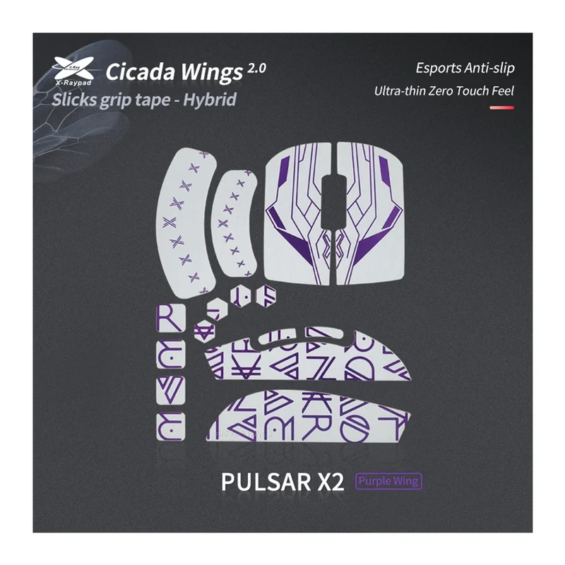 X-Raypad Cicada Wings 2.0 Grips Pulsar X2 White Purple