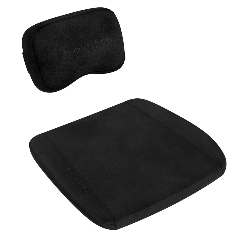 Noblechairs Cushions Set with Foam memory seat and Neck Black