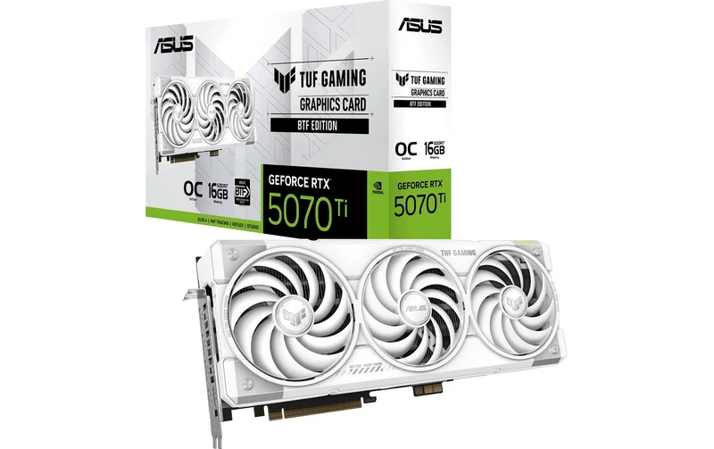 ASUS TUF RTX5070TI O16G WH BTF, GDDR7