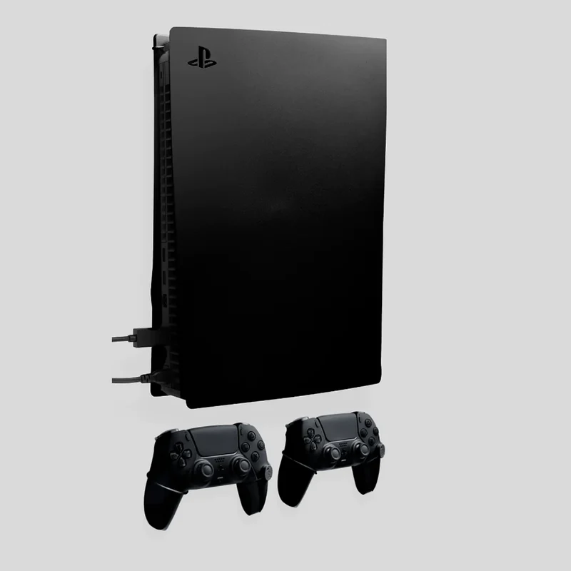 FLOATING GRIP Wall Mount PS5 + 2 Controllers Black