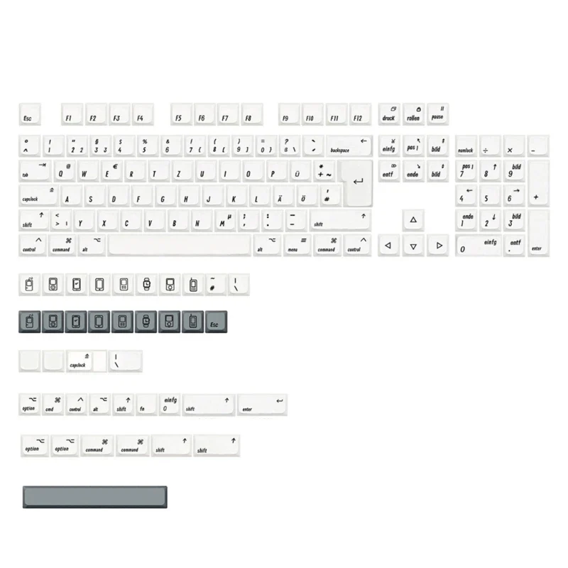 Keycaps AZERTY/QWERTY/QWERTZ XDA Rétro